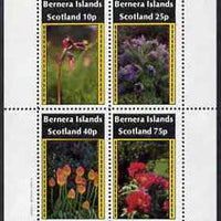Bernera 1982 Flowers #09 perf,set of 4 values (10p to 75p) unmounted mint