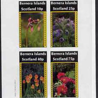 Bernera 1982 Flowers #09 imperf,set of 4 values (10p to 75p) unmounted mint