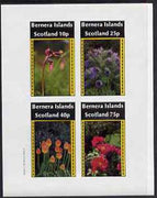Bernera 1982 Flowers #09 imperf,set of 4 values (10p to 75p) unmounted mint