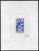 Senegal 1968 World Meteorological Day imperf die proof of 50f in blue on sunken card signed by the designer (as SG 370)