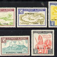 Guernsey - Alderney 1962 Europa overprint on def set of 5 unmounted mint, Rosen CSA 1-5