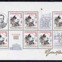 Czechoslovakia 1985 Birth Anniversary of Lenin unmounted mint m/sheet, SG MS 2773, Mi BL 62