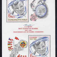 Czechoslovakia 1981 20th Anniversary of First Manned Spaced Flight unmounted mint m/sheet, SG MS 2570, Mi BL 43