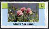 Staffa 1982 Wild Flowers (Clover) imperf,souvenir sheet (£1 value) unmounted mint