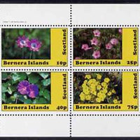 Bernera 1982 Flowers #10 perf,set of 4 values (10p to 75p) unmounted mint