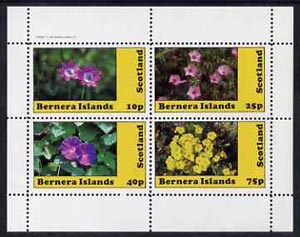 Bernera 1982 Flowers #10 perf,set of 4 values (10p to 75p) unmounted mint
