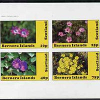Bernera 1982 Flowers #10 imperf,set of 4 values (10p to 75p) unmounted mint