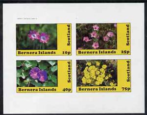 Bernera 1982 Flowers #10 imperf,set of 4 values (10p to 75p) unmounted mint