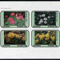 Eynhallow 1982 Flowers #09 imperf,set of 4 values (10p - 75p) unmounted mint