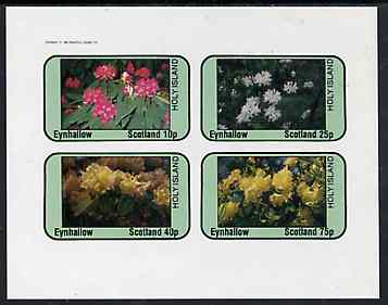 Eynhallow 1982 Flowers #09 imperf,set of 4 values (10p - 75p) unmounted mint