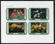 Eynhallow 1982 Flowers #09 imperf,set of 4 values (10p - 75p) unmounted mint