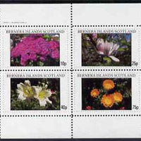 Bernera 1982 Flowers #11 perf,set of 4 values (10p to 75p) unmounted mint