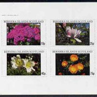 Bernera 1982 Flowers #11 imperf,set of 4 values (10p to 75p) unmounted mint