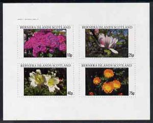 Bernera 1982 Flowers #11 imperf,set of 4 values (10p to 75p) unmounted mint