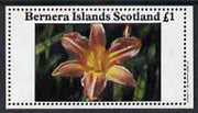 Bernera 1982 Flowers #11 (Lily) imperf,souvenir sheet (£1 value) unmounted mint
