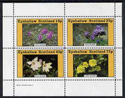 Eynhallow 1982 Flowers #10 perf,set of 4 values (10p - 75p) unmounted mint