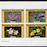 Eynhallow 1982 Flowers #10 imperf,set of 4 values (10p - 75p) unmounted mint