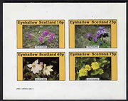 Eynhallow 1982 Flowers #10 imperf,set of 4 values (10p - 75p) unmounted mint