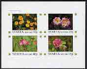 Staffa 1982 Flowers #13 imperf,set of 4 values (10p to 75p) unmounted mint
