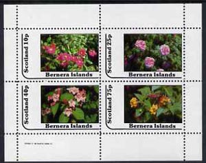 Bernera 1982 Flowers #12 perf,set of 4 values (10p to 75p) unmounted mint