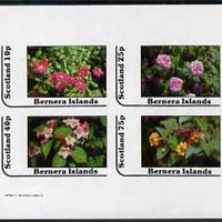Bernera 1982 Flowers #12 imperf,set of 4 values (10p to 75p) unmounted mint
