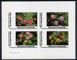 Bernera 1982 Flowers #12 imperf,set of 4 values (10p to 75p) unmounted mint