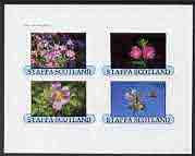 Staffa 1982 Flowers #14 imperf,set of 4 values (10p to 75p) unmounted mint