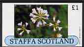 Staffa 1982 Flowers #14 imperf,souvenir sheet (£1 value) unmounted mint