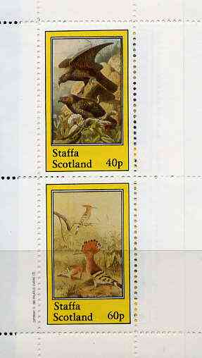 Staffa 1982 Birds #41 (Eagle & Hoopoe) perf set of 2 values (40p & 60p) unmounted mint