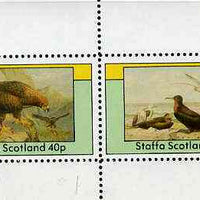 Staffa 1982 Birds #42 (Eagle & Red Throat) perf set of 2 values (40p & 60p) unmounted mint
