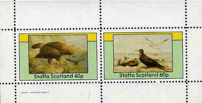 Staffa 1982 Birds #42 (Eagle & Red Throat) perf set of 2 values (40p & 60p) unmounted mint