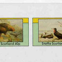 Staffa 1982 Birds #42 (Eagle & Red Throat) imperf set of 2 values (40p & 60p) unmounted mint