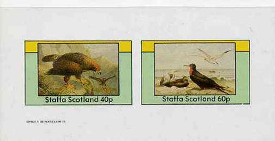 Staffa 1982 Birds #42 (Eagle & Red Throat) imperf set of 2 values (40p & 60p) unmounted mint