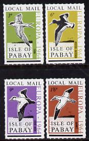 Pabay 1964 Europa (Birds) rouletted set of 4 unmounted mint (Rosen PA12-15)