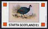 Staffa 1982 Birds #43 (Guinea Fowl) imperf souvenir sheet (£1 value) unmounted mint