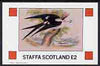 Staffa 1982 Birds #43 (Swallow Tailed Kite) imperf deluxe sheet (£2 value) unmounted mint