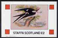 Staffa 1982 Birds #43 (Swallow Tailed Kite) imperf deluxe sheet (£2 value) unmounted mint