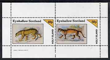 Eynhallow 1982 Wild Cats #2 perf,set of 2 values (40p & 60p) unmounted mint