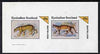 Eynhallow 1982 Wild Cats #2 imperf,set of 2 values (40p & 60p) unmounted mint