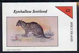 Eynhallow 1982 Wild Cats #2 imperf,deluxe sheet (£2 value) unmounted mint