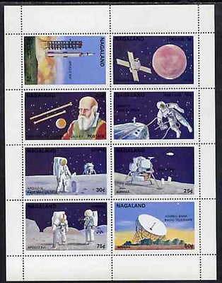 Nagaland 1972 Space complete perf set of 8 unmounted mint