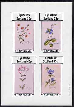 Eynhallow 1982 Flowers #11 imperf,set of 4 values (Scarlet Pimpernel, Speedwell, etc) unmounted mint