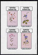 Eynhallow 1982 Flowers #11 imperf,set of 4 values (Scarlet Pimpernel, Speedwell, etc) unmounted mint