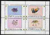 Staffa 1982 Flowers #15 (African Violet, Angels Trumpet, etc) perf,set of 4 values (10p to 75p) unmounted mint