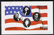 Eynhallow 1976 USA Bicentenary (US Presidents & Flag) imperf souvenir sheet unmounted mint