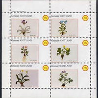 Grunay 1982 Flowers #01 (Oxytropia Ballis, etc) perf set of 6 (15p to 75p) unmounted mint