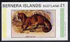 Bernera 1982 Common Palm Civet imperf souvenir sheet (£1 value) unmounted mint