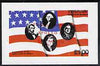 Eynhallow 1976 USA Bicentenary (US Presidents & Flag) imperf souvenir sheet opt'd for First Man On The Moon in red unmounted mint