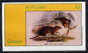 Grunay 1982 Rodents (Opossum) imperf,souvenir sheet (£1 value) unmounted mint