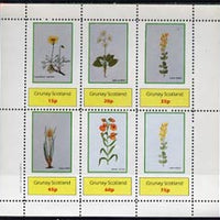 Grunay 1982 Flowers #02 (Chrysantenum, Crocus, etc) perf set of 6 (15p to 75p) unmounted mint